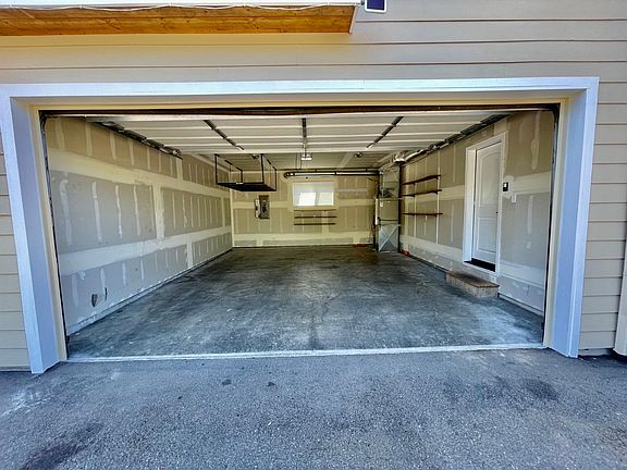 2 car garage, with additional storage.