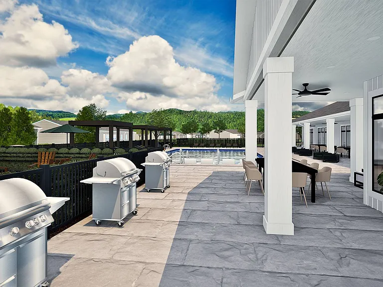 Outdoor Grill and Lounge Area