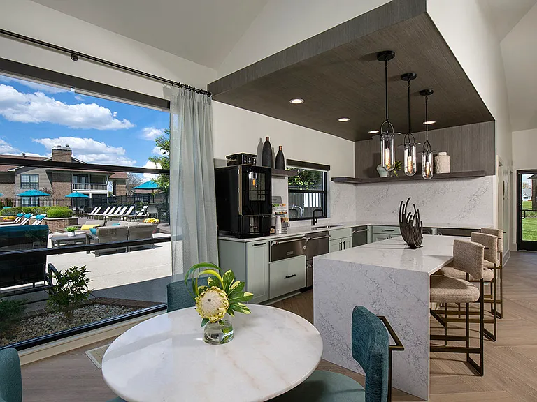 Resident lounge with gourmet coffee bar