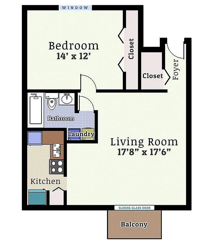 Floor plan 1 Bedroom