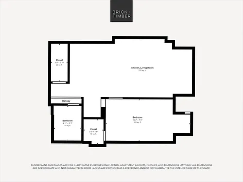 Floor plan 1 Bedroom 1 Bath