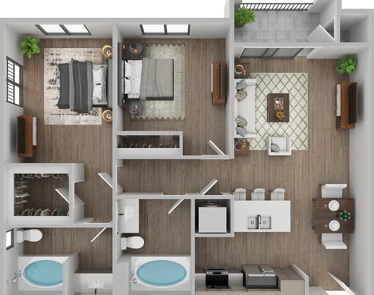 The Moon Tide II - Cable & Internet Incl. Floorplan Diagram