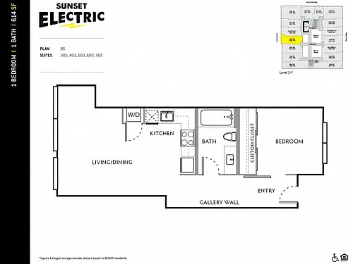 Floor plan 1X1 H