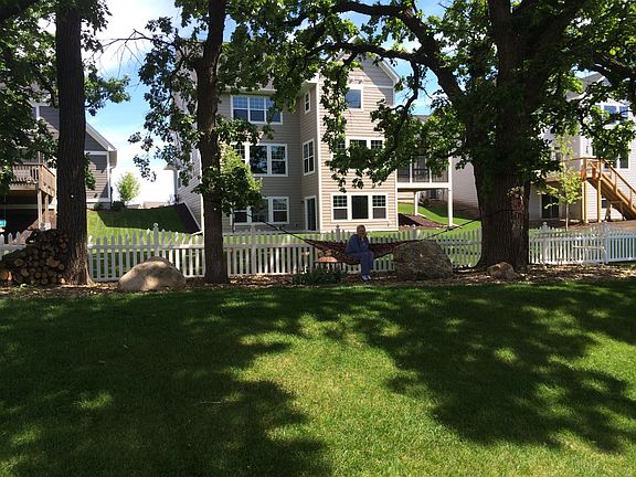 Partial view from house of back oaks