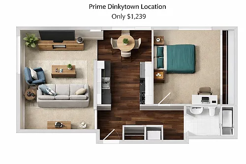 Floor plan One Bedroom