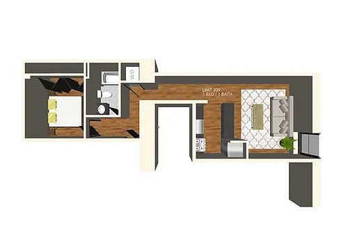 Floor plan Garbers Gables 209