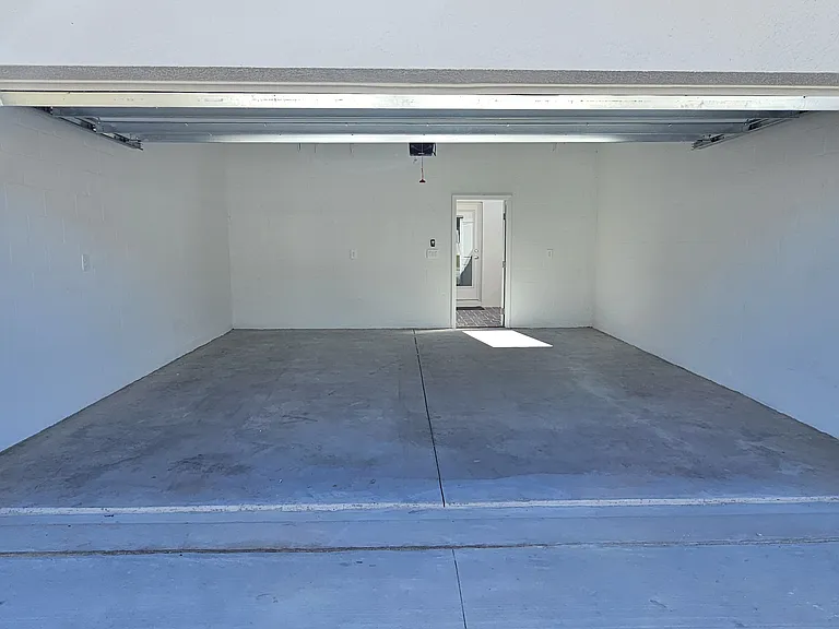 Two-car garage.