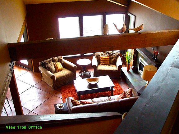 living room-view from office