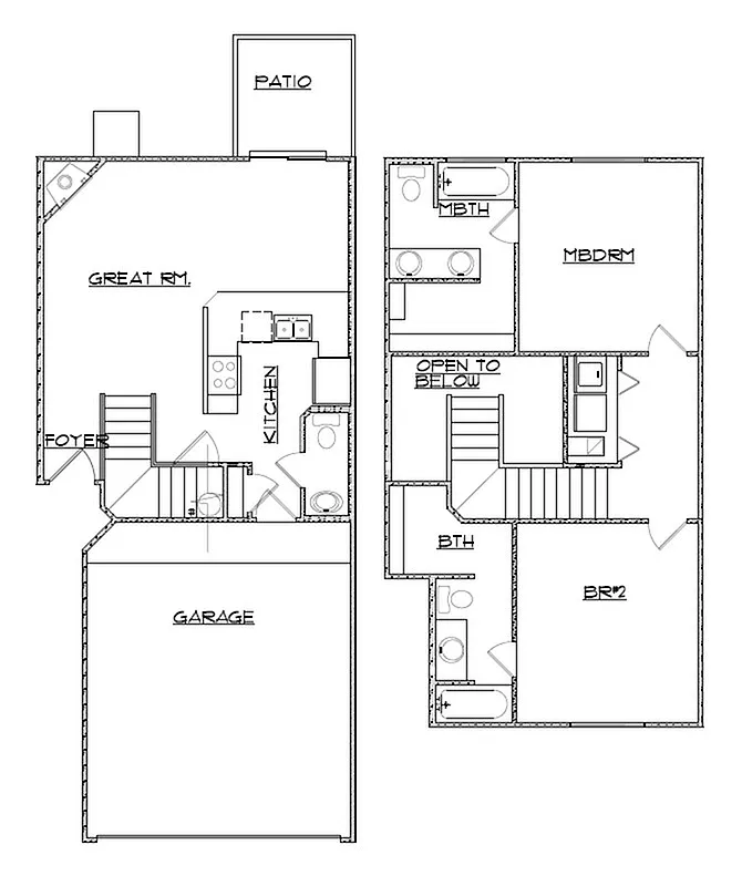 Floor plan Two Bedroom