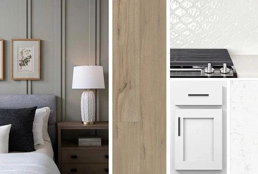 Interior Design Finishes AW Collection R Harmony - Warm Farmhouse. Options may vary.