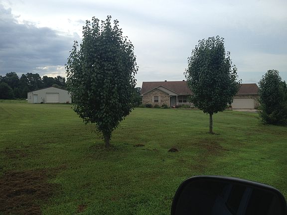 2 acres bordered by trees