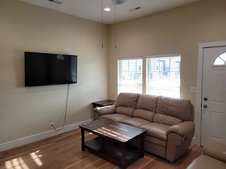 Living room facing West and front door