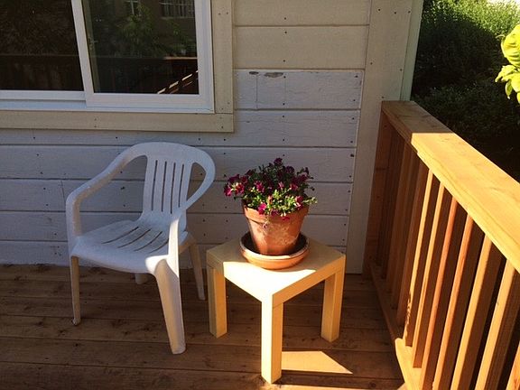 Sunny corner of deck
