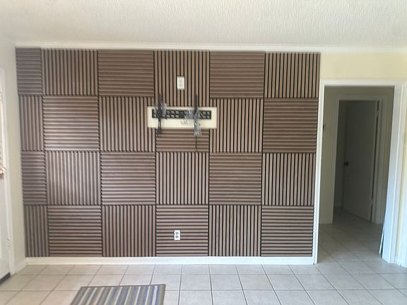 Living room accent wall view
