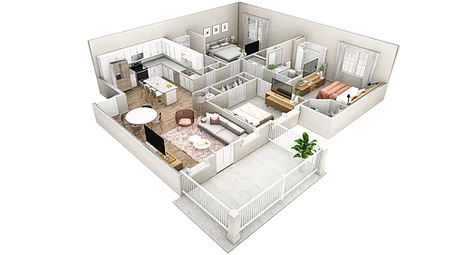Floor plan 3 BR Haven Overlook