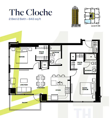 Floor plan 2 Bedrooms