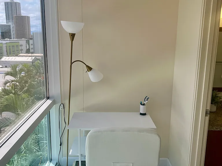 Study area in primary bedroom