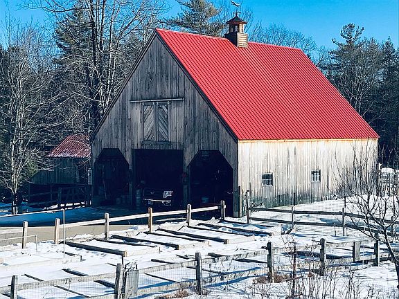 Post & beam barn and gardens
