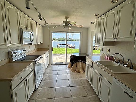 Galley Kitchen w/ Lake View