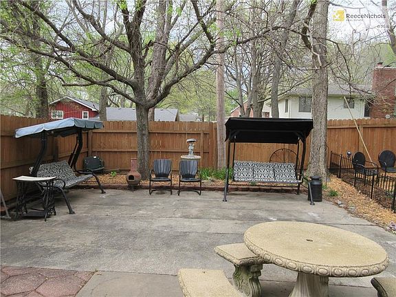 View of Large Private Patio just outside door from Family Room
