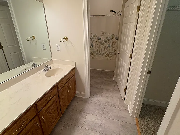 Brand new flooring in the Master bathroom and closet