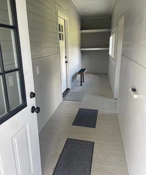 Private entrance with additional storage