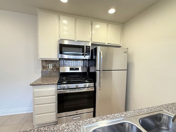 Kitchen stainless steel appliances.
