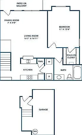1 Bedroom | 1 Bath | 787 SF | Attached Garage 1 Bedroom | 1 Bath | 787 SF | Attached Garage
