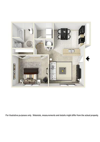 Floor plan 1 Bedroom (Sunroom Optional)