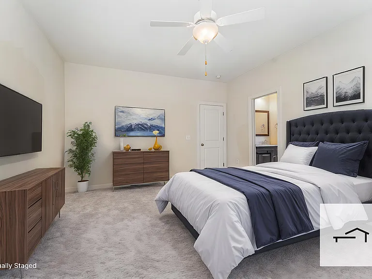Virtually Staged Primary suite