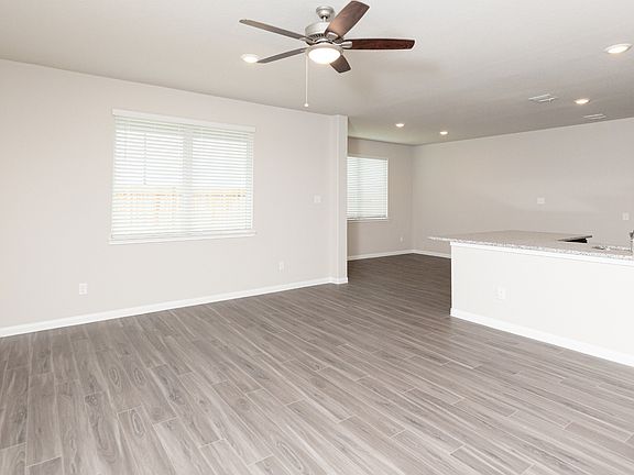 Family Room to Kitchen and Dining Area