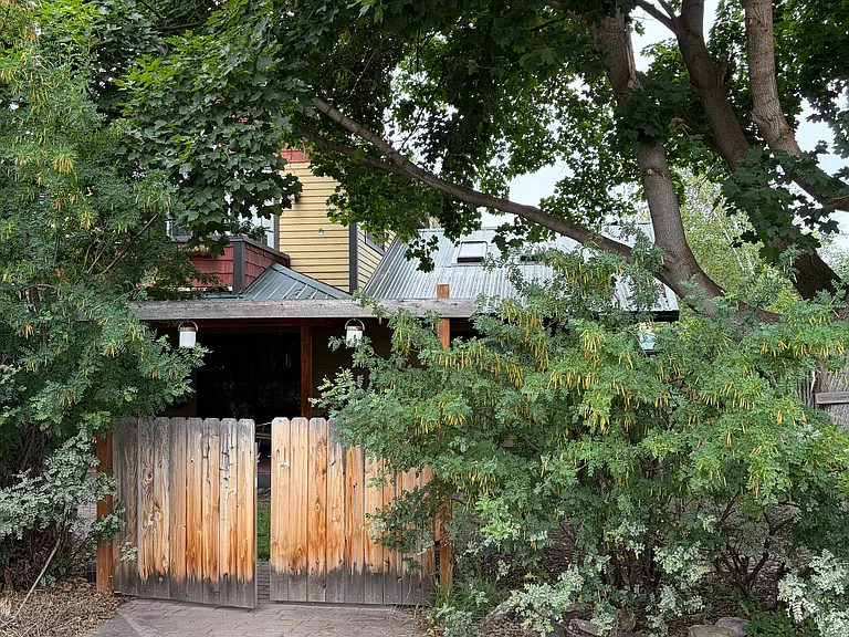 Hidden from the street. Heavily shaded.