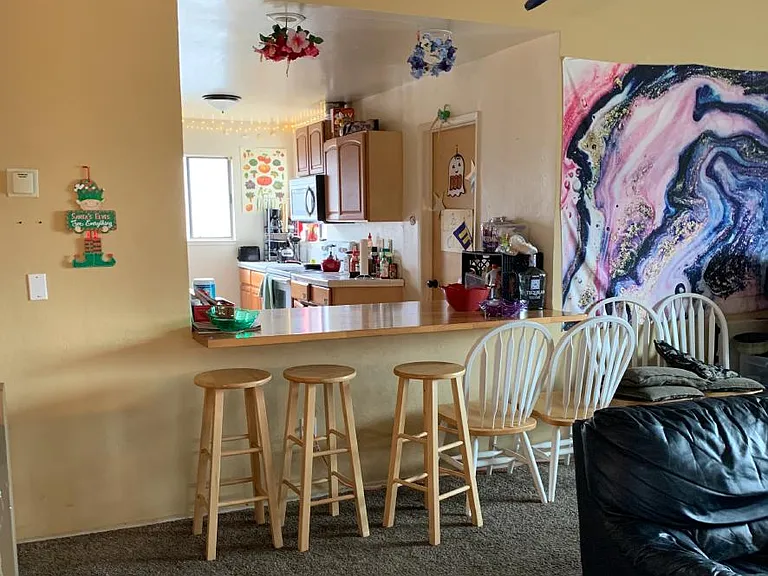 Kitchen from living room