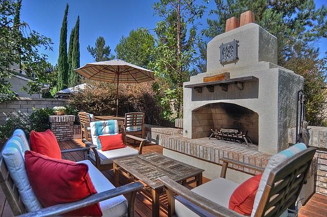 Tuscan-Inspired Fireplace on Deck - Wonderful for Entertaining Friends & Family