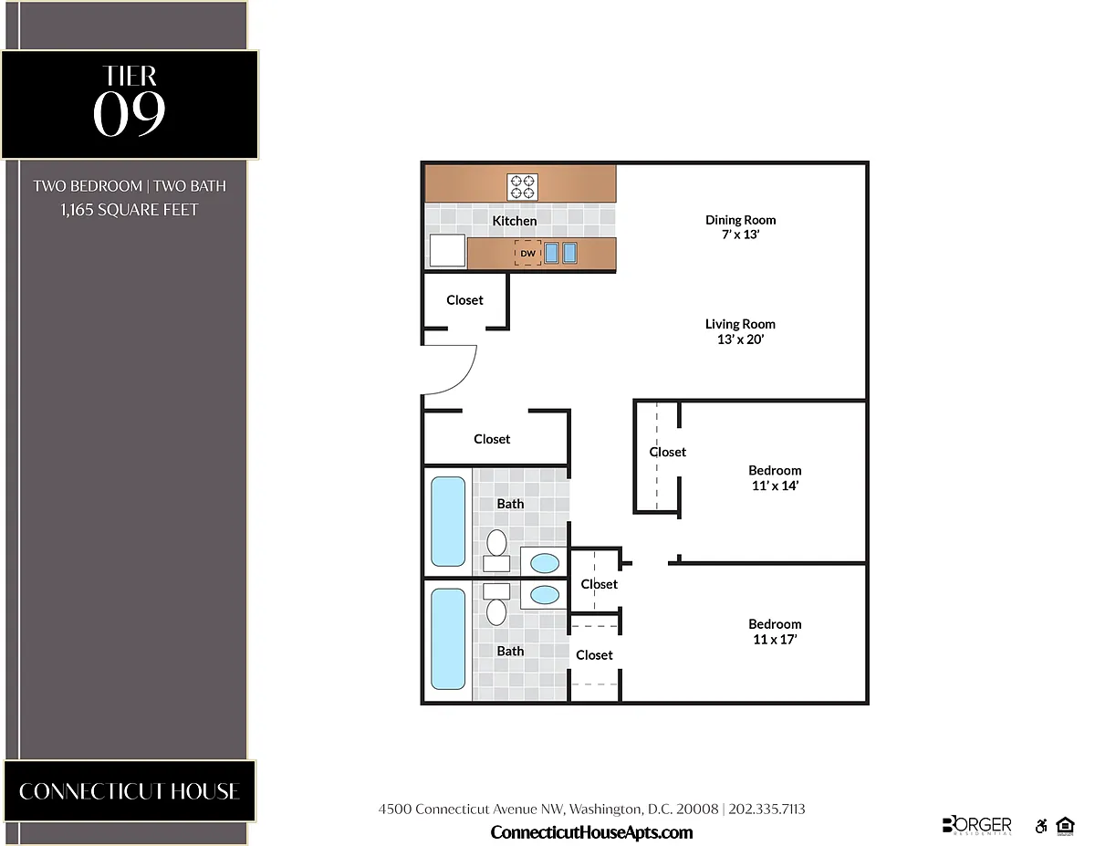 Floor plan 2 Bedroom - 09 Tier