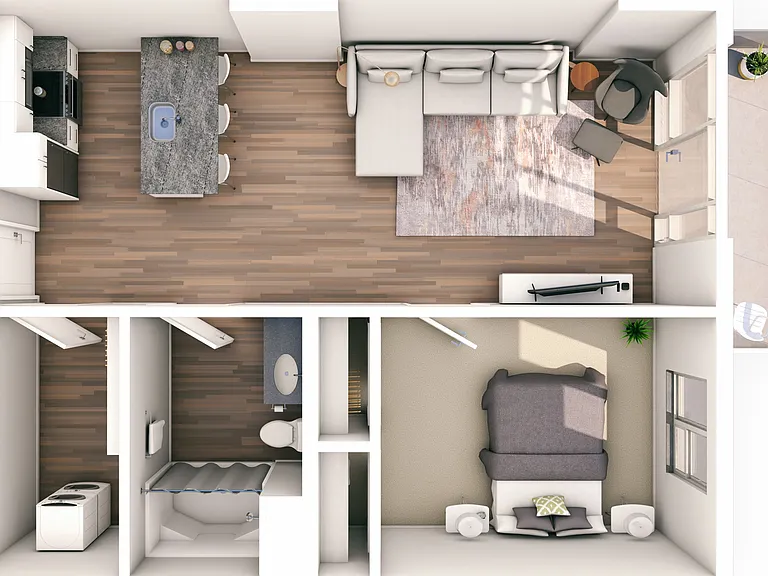 1 Bed / 1 Bath - 682 SF 1 Bed / 1 Bath - 682 SF