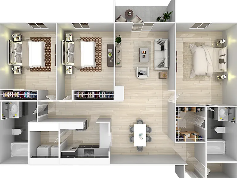 3 Bedroom x 2 Bathroom 3 Bedroom x 2 Bathroom