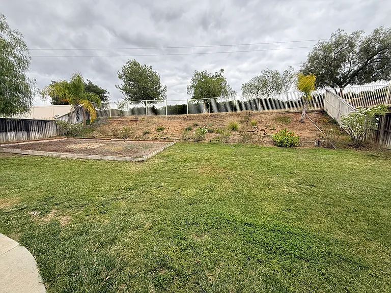 Backyard, fully fenced.