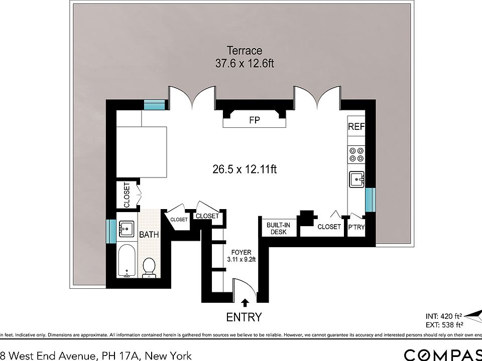 1st image of 588 W End Ave #17A