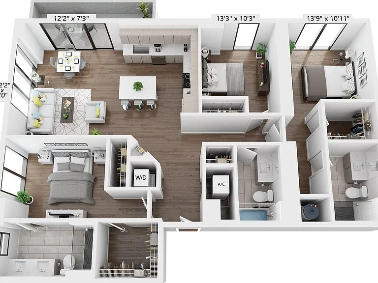 C1 floor plan Grove Central Residences