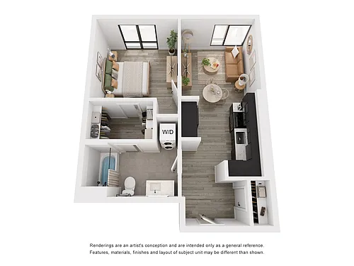 Floor plan One Bedroom A