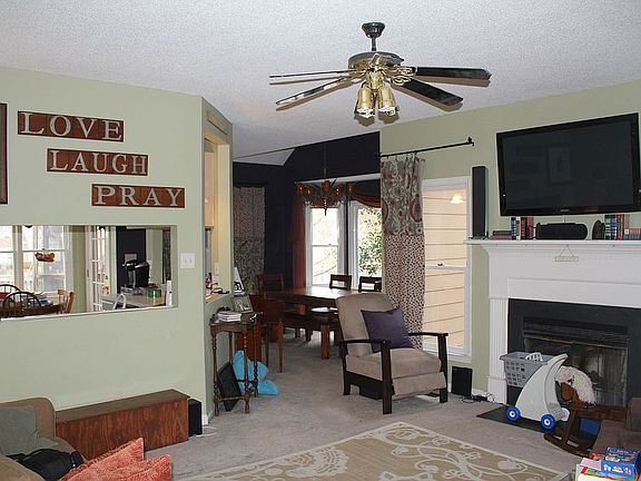 Open floor plan on first floor