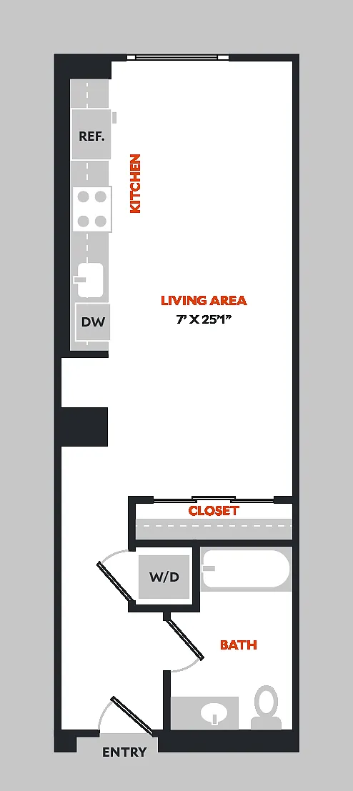 Floor plan Studio D