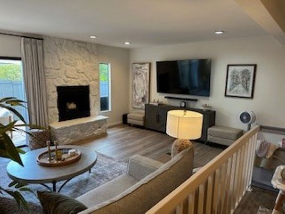 Living room with smart TV & sound bar