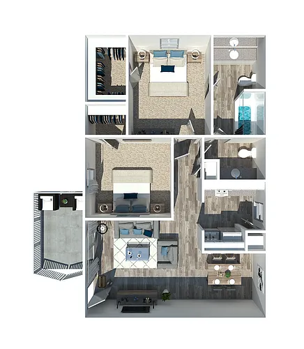 Floor plan 2x1 and half