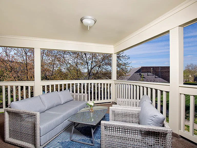 Spacious private balcony