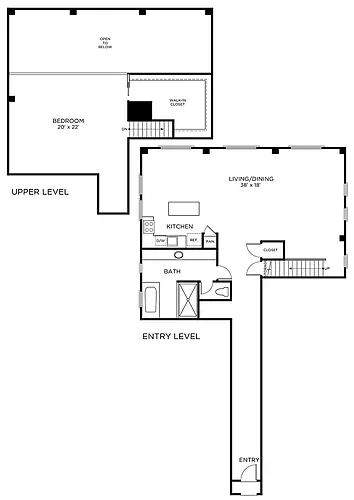 Floor plan C3 - 1x1-PH