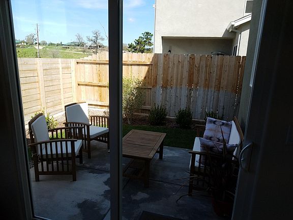 Rear yard patio from dining view