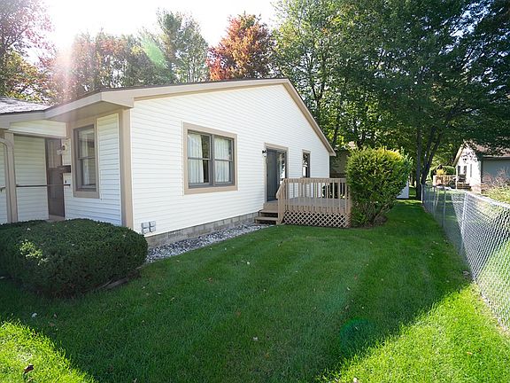 Side yard and deck of unit