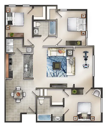 Floor plan The Keepsake with Sunroom